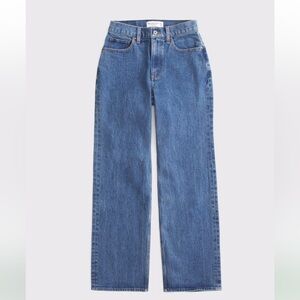 Abercrombie & Fitch High-Rise Wide-Leg Blue Jeans